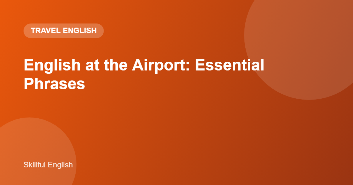 English at the Airport