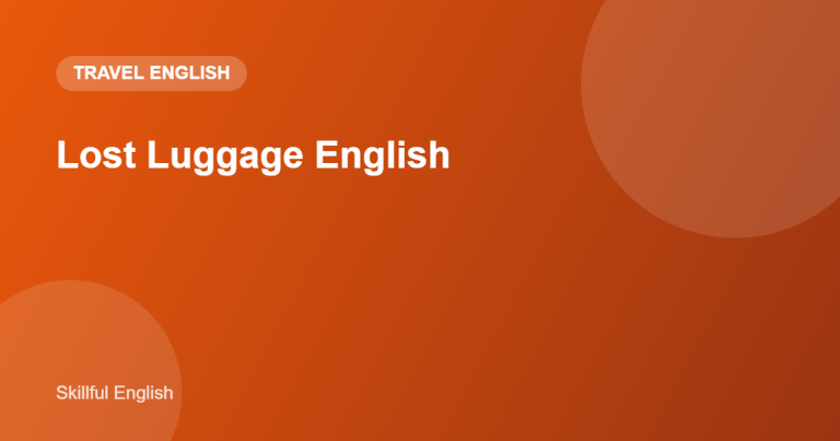 Lost Luggage English: Dialogue & Essential Phrases